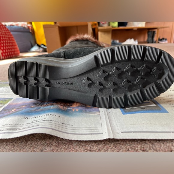 Lands End Black Winter Boots NWT Faux Fur Lined - Picture 4 of 10